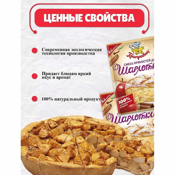 Смесь пряностей Приправыч для шарлотки 20гр м/у