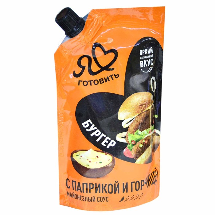 Соус Я люблю готовить Бургер с паприкой и горчицей 50,5% 200мл д/п