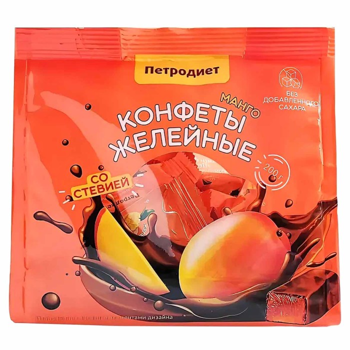 Конфеты Петродиет на фруктозе желейно-фруктовые 200гр м/у