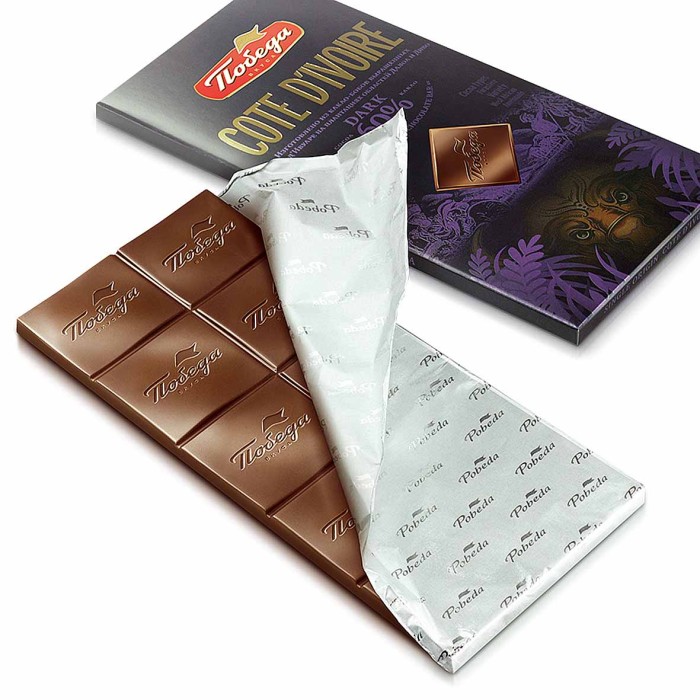 Шоколад Победа Кот Дивуар 60% горький 90гр к/у