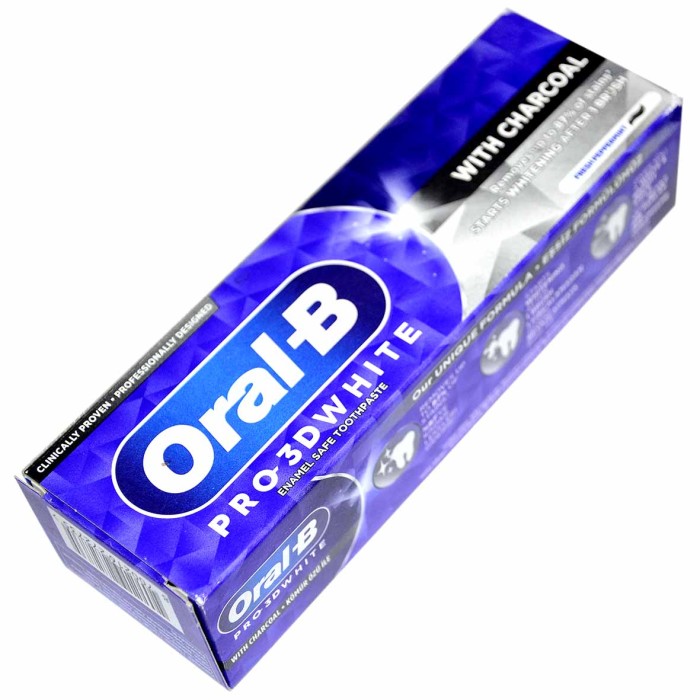 Паста зубная Oral-B  Pro-3D White с древесным углем 75мл к/у
