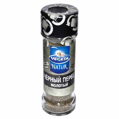 Перец черный Vegeta Natur молотый 45гр ст/б