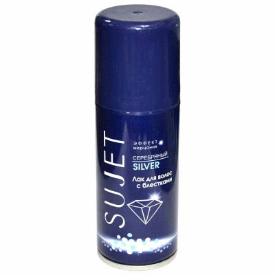 Лак для волос Sujet Silver с блестками 100мл ж/б