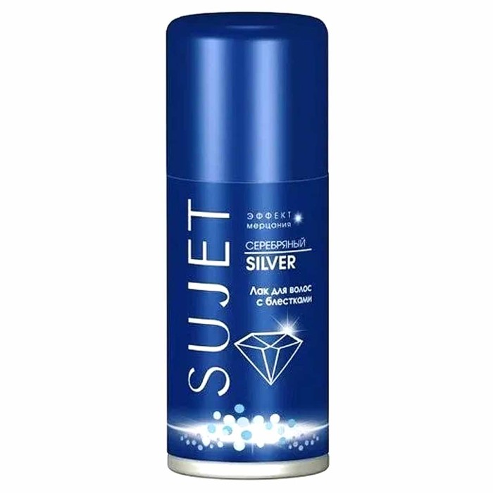 Лак для волос Sujet Silver с блестками 100мл ж/б