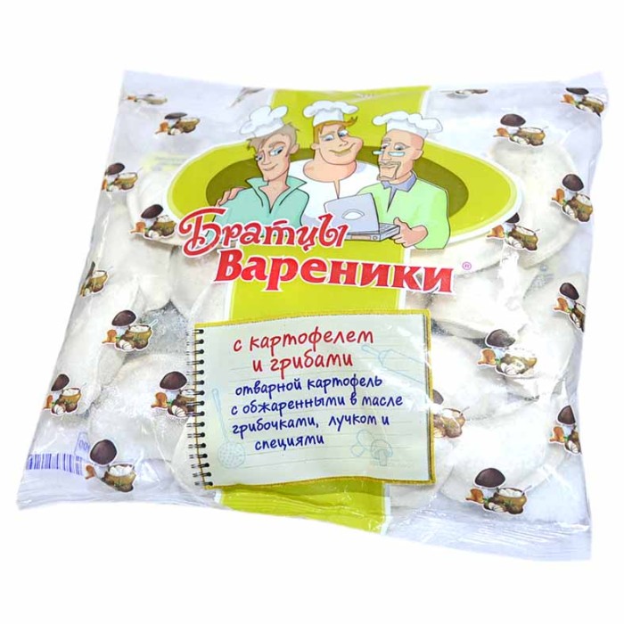 Вареники Братцы с картофелем и грибами 350гр м/у