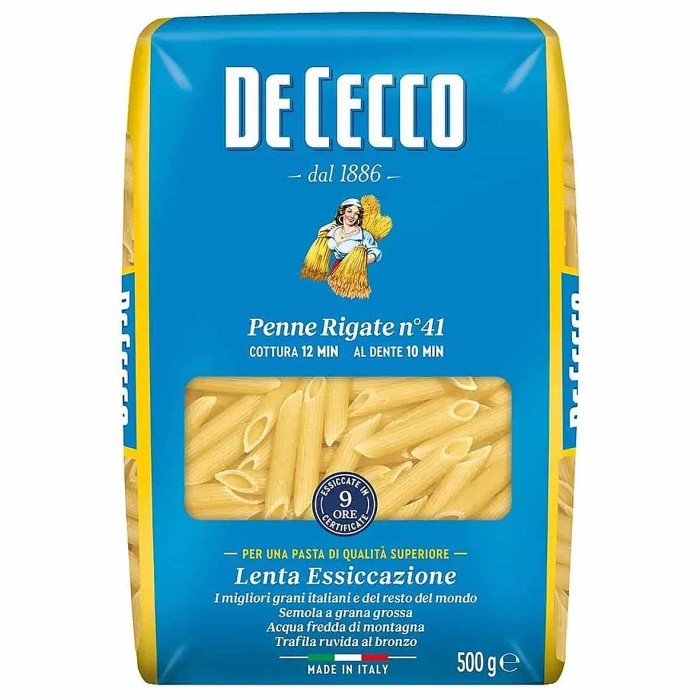 Макароны De Cecco Penne Rigate N°41 500гр м/у