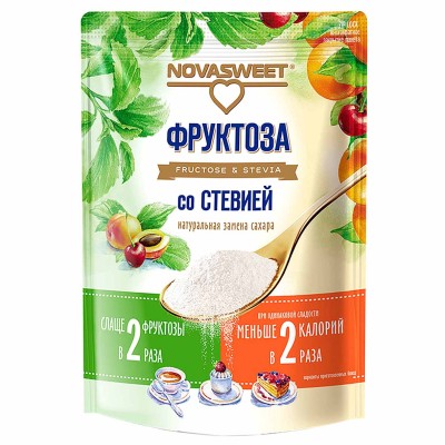 Фруктоза Novasweet со стевией 250гр м/у