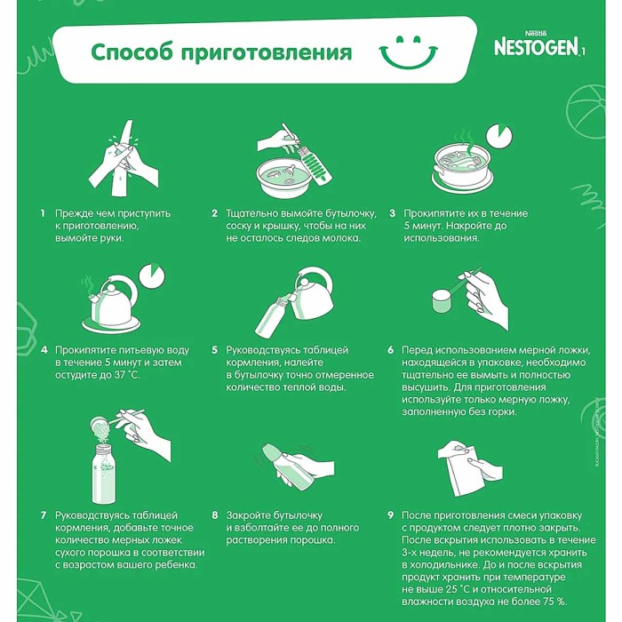 Смесь Nestogen 1 с пребиотиками и лактобактериями с рождения 1050гр к/у
