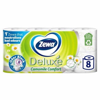 Бумага туалетная Zewa Deluxe Camomile 3сл 8рул м/у