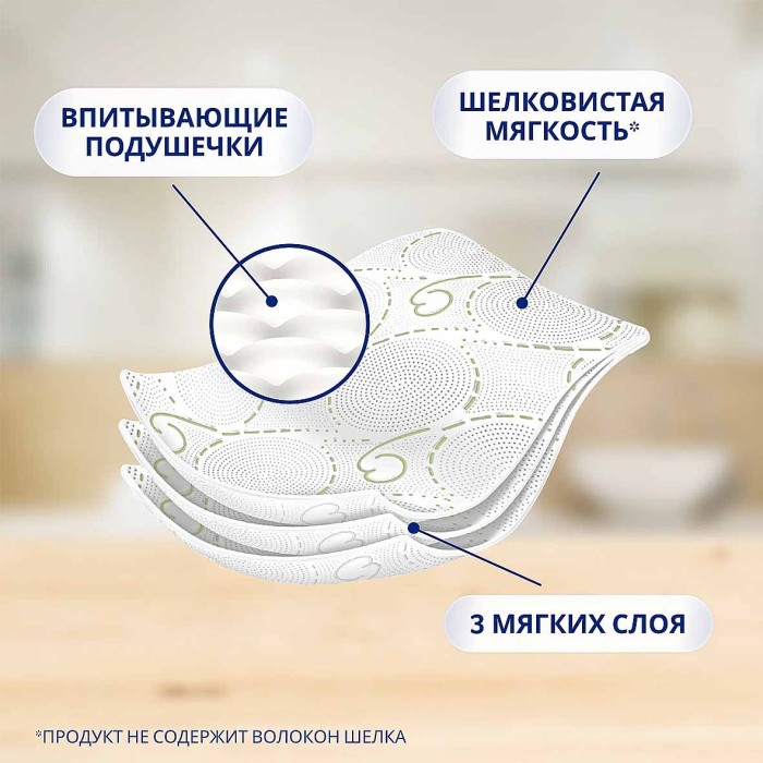 Бумага туалетная Zewa Deluxe Camomile 3сл 8рул м/у