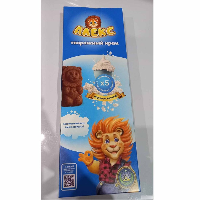 Пирожное Приоритет со вкусом творожного крема 150гр к/у