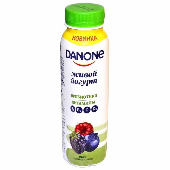 Йогурт питьевой Danone лесные  ягоды 1,2% 270мл пэт