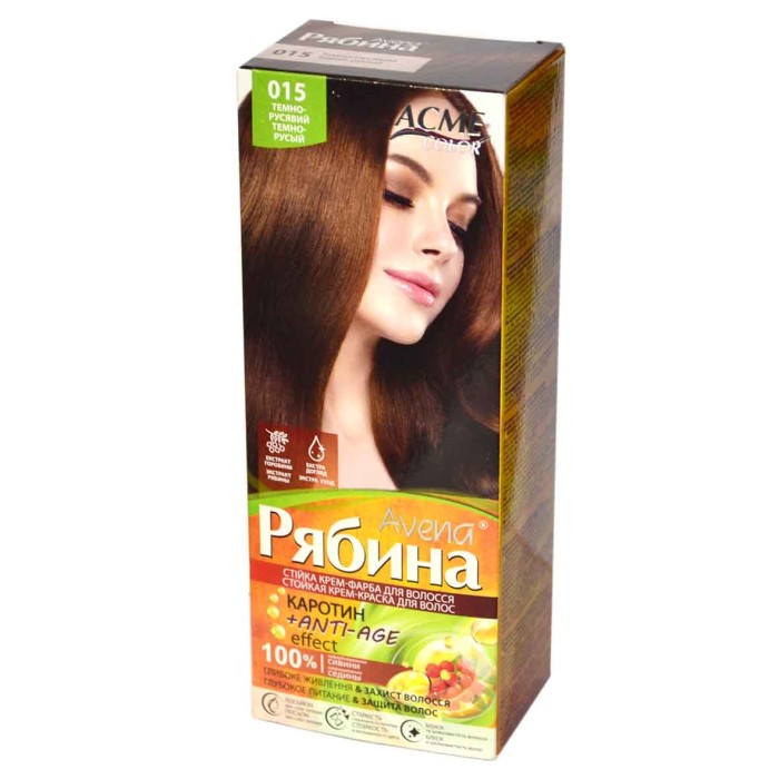 Краска для волос Рябина Avena №15 Темно-русый к/у