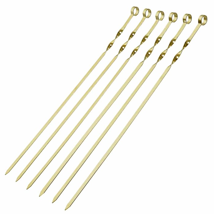 Набор шампуров Boyscout Gold edition плоские в блистере 60см 6шт арт61919