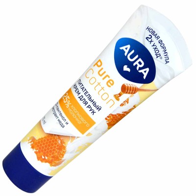 Крем для рук Aura Beauty Питательный с D-пантенолом и экстрактом меда 75мл туба