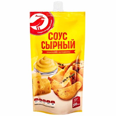 Соус Ашан сырный 50,5% 200мл д/п