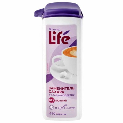 Заменитель сахара Лента Life 650шт пэт