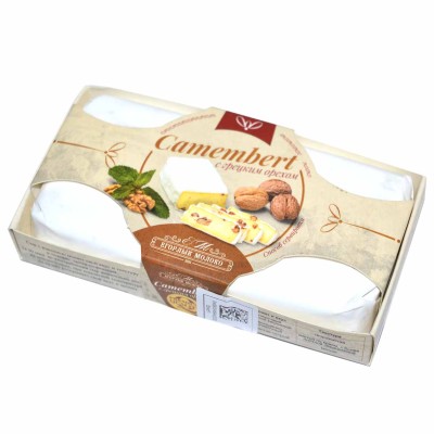 Сыр Егорлык Camembert мягкий с грецким орехом 50% 125гр м/у