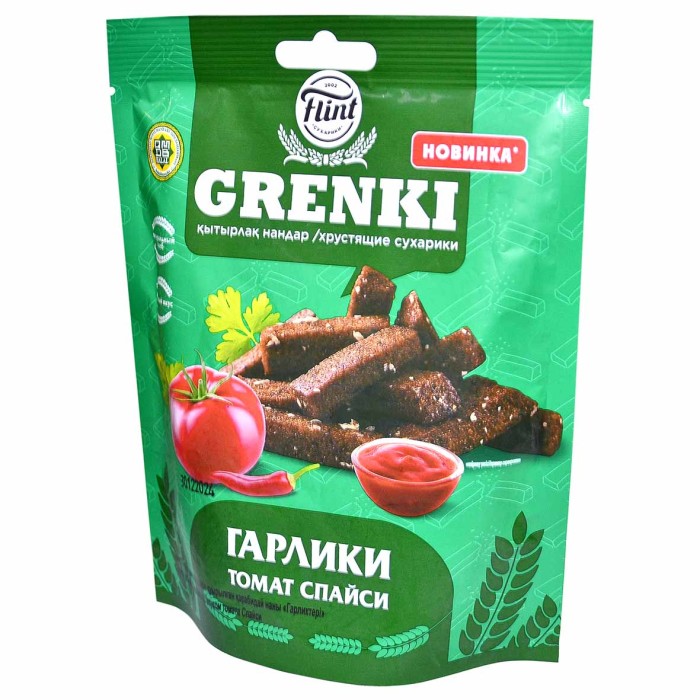 Гренки Flint Гарлики ржаные вкус томат спайси 90гр м/у