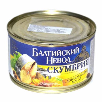 Скумбрия Балтийский невод с добав масла 240гр ж/б