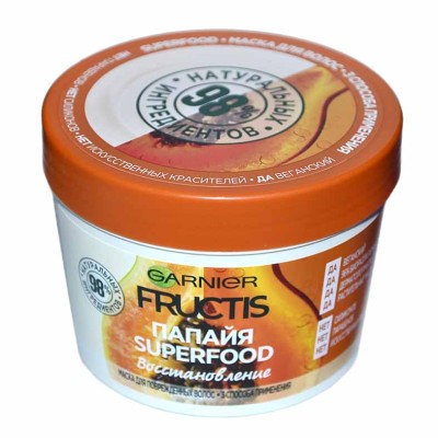 Маска для волос Fructis Superfood Папайя восстановление 390мл пэт