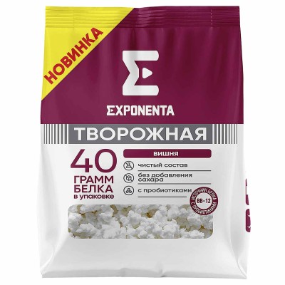 Масса творожная Exponenta со вкусом Вишни 250 гр м/у
