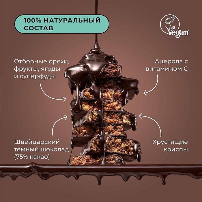 Батончик Bite Crispy Арахис-Соленая Карамель в темном шоколаде 45гр