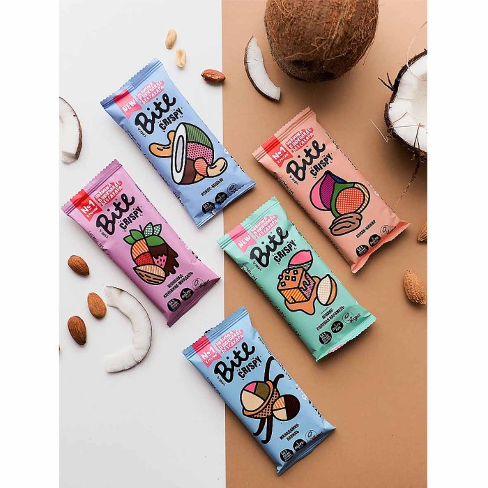 Батончик Bite Crispy Арахис-Соленая Карамель в темном шоколаде 45гр