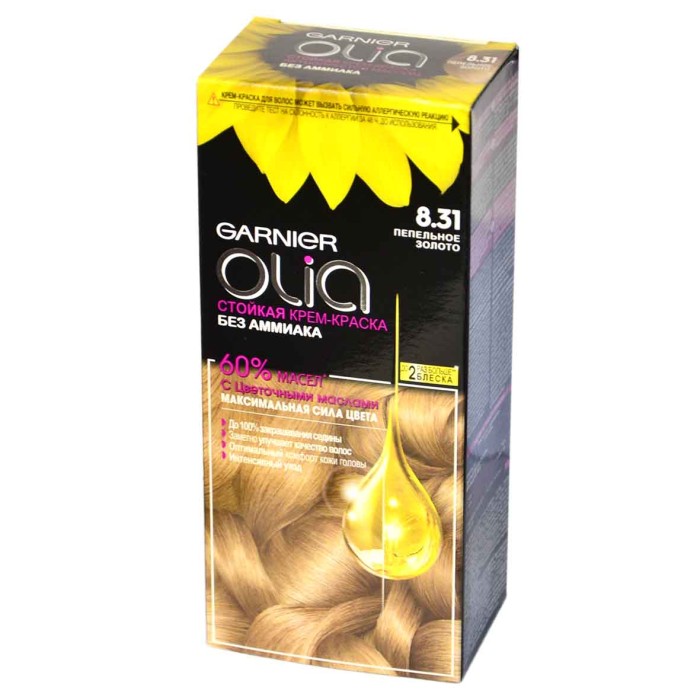 Краска для волос Garnier Olia 8.31 Пепельное золото к/у