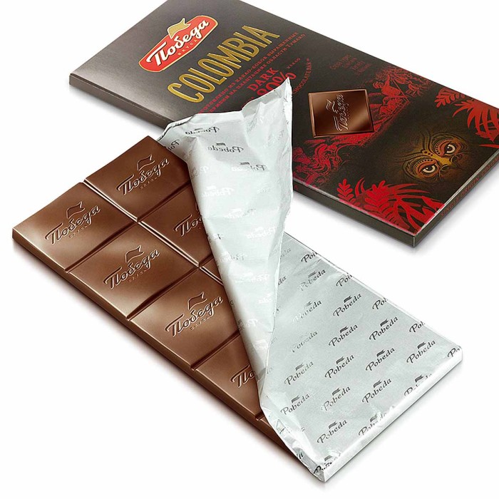 Шоколад Победа Колумбия 80% горький 90гр к/у
