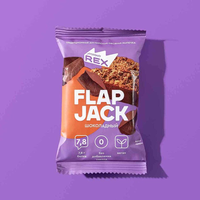 Печенье FLAP JACK протеиновое овсяное шоколадное 60гр м/у