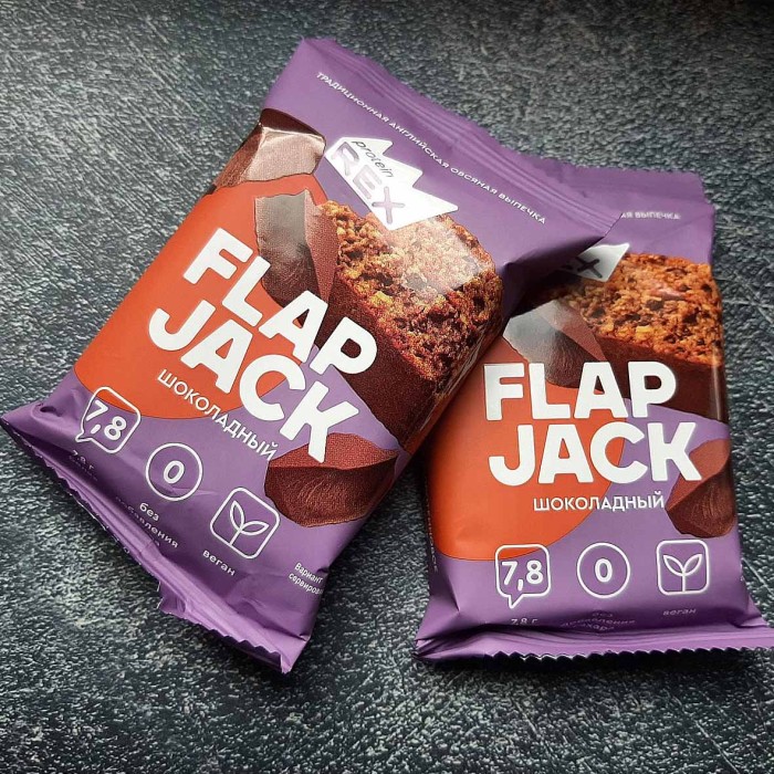 Печенье FLAP JACK протеиновое овсяное шоколадное 60гр м/у