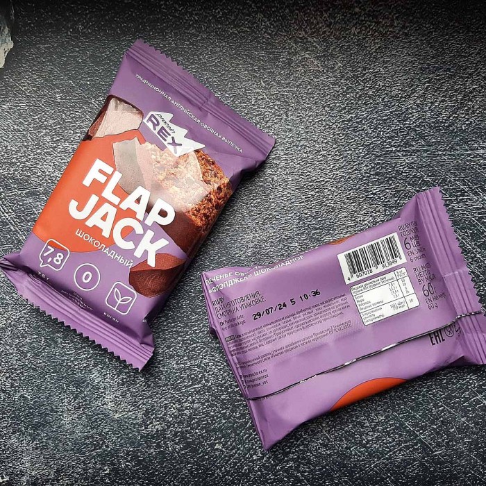 Печенье FLAP JACK протеиновое овсяное шоколадное 60гр м/у