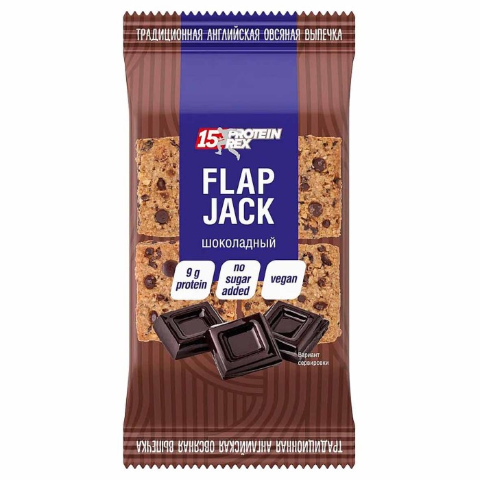 Печенье FLAP JACK протеиновое овсяное шоколадное 60гр м/у