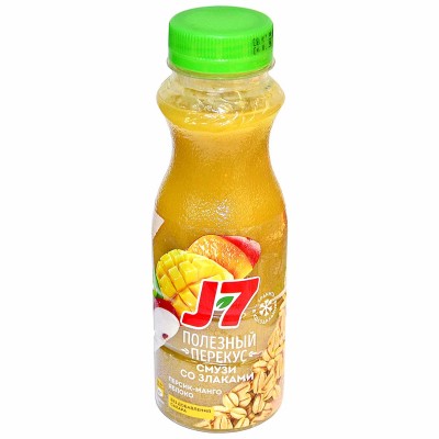 Смузи J7 персик-манго-яблоко со злаками с 3-х лет 0,3л пэт