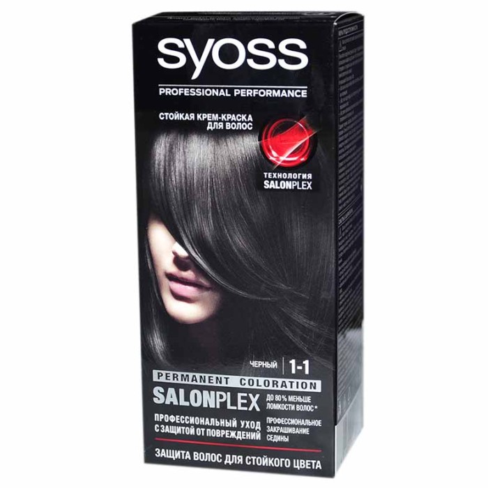 Краска для волос Syoss 1-1 Черный 110мл к/у