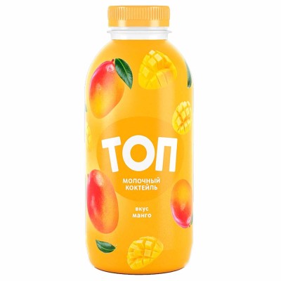 Коктейль молочный Топ со вкусом манго 2% 450гр пэт