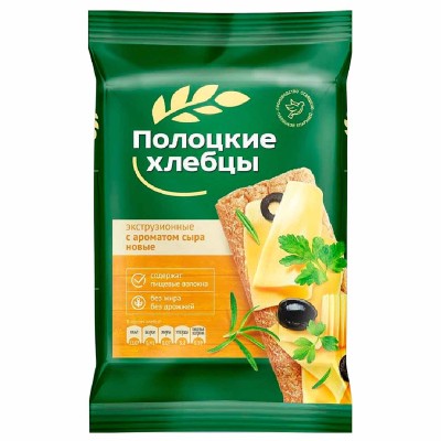 Хлебцы Полоцкие с ароматом сыра 80гр м/у