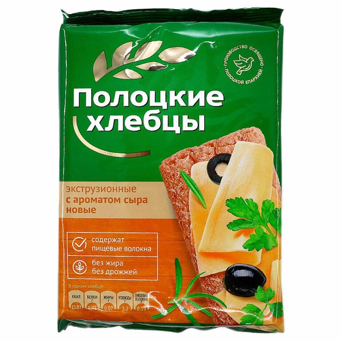 Хлебцы Полоцкие с ароматом сыра 80гр м/у
