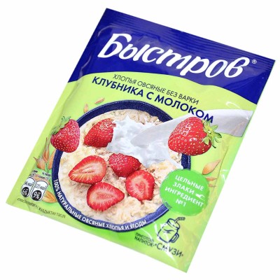 Каша овсяная Nestle Быстров Клубника-молоко 40гр м/у
