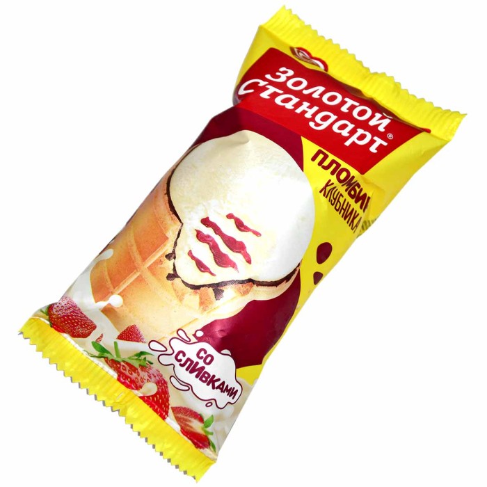 Мороженое Золотой Стандарт Клубника 80гр м/у