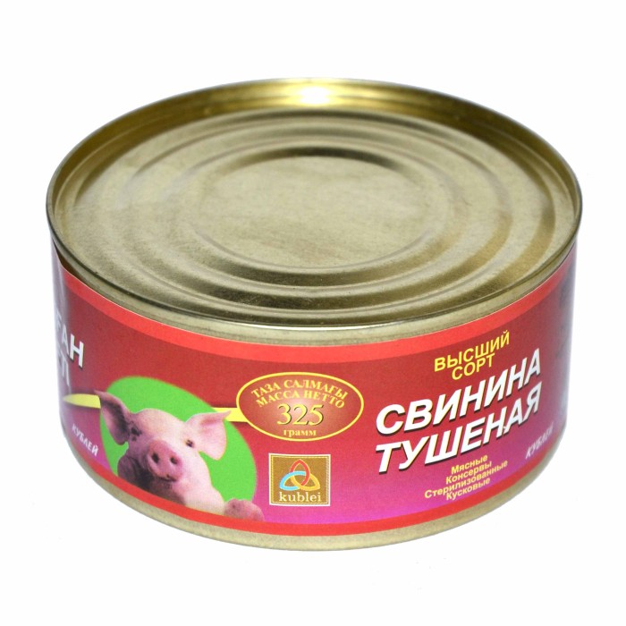 Свинина тушеная Кублей в/с 325гр ж/б