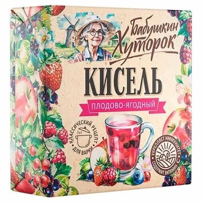 Кисель Бабушкин Хуторок плодово-ягодный 180гр м/у