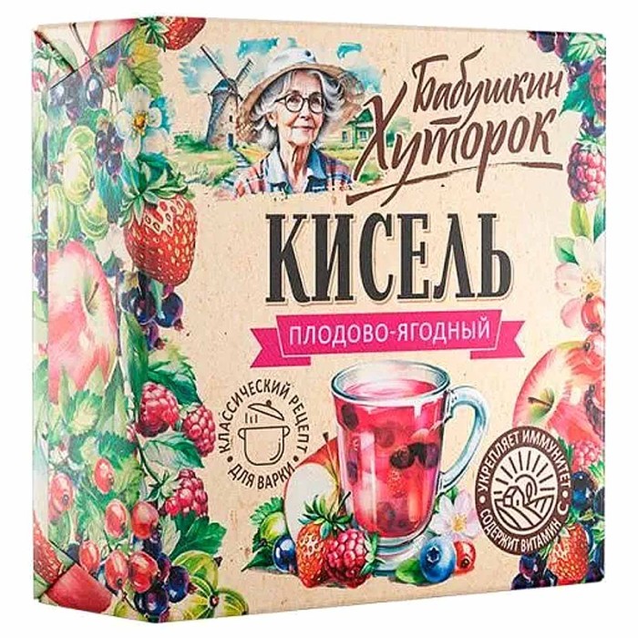Кисель Бабушкин Хуторок плодово-ягодный 180гр м/у