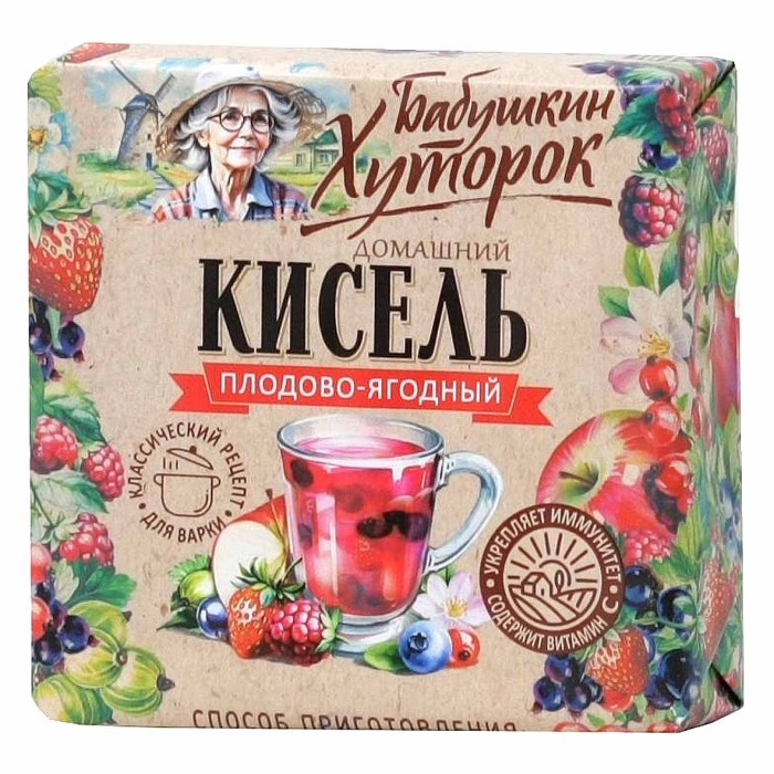 Кисель Бабушкин Хуторок плодово-ягодный 180гр м/у
