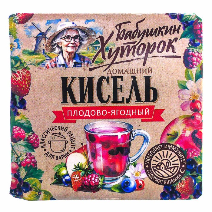 Кисель Бабушкин Хуторок плодово-ягодный 180гр м/у