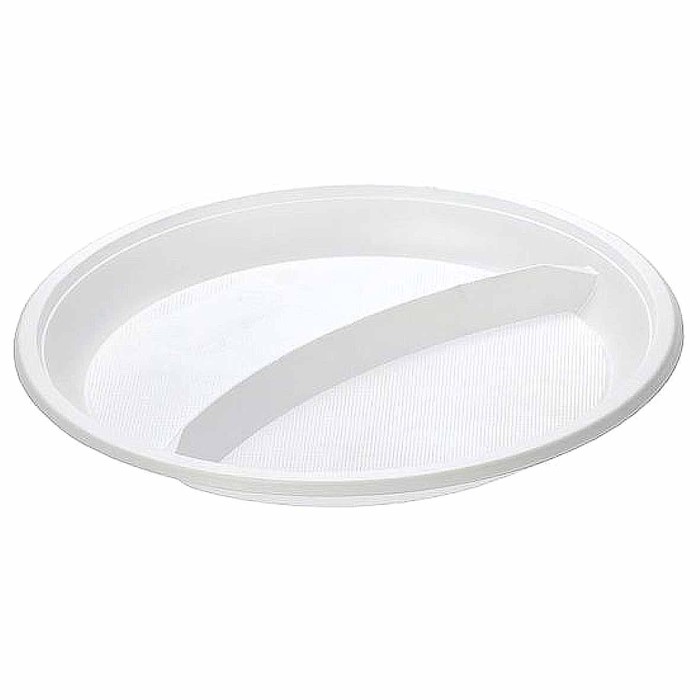 Тарелка Мистерия 2-секции d=210мм белая 10шт м/у*