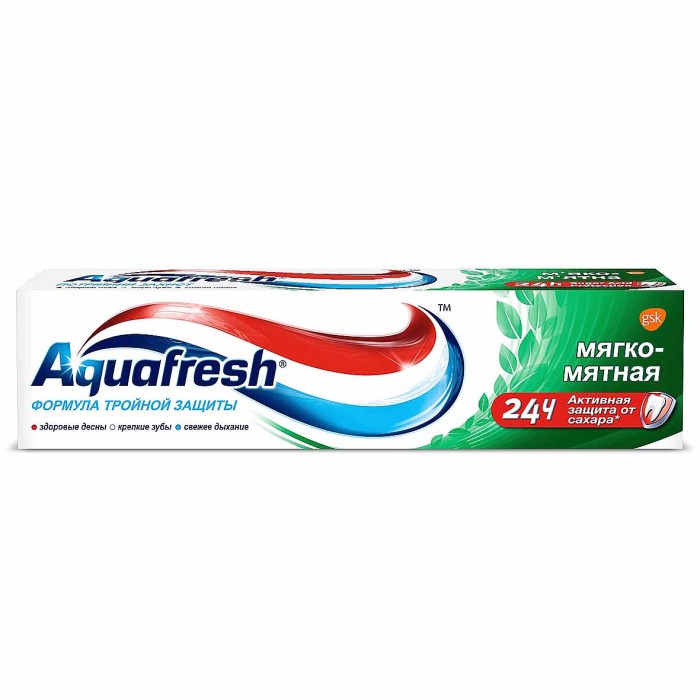 Паста зубная Aquafresh Мягко-мятная 100мл к/у