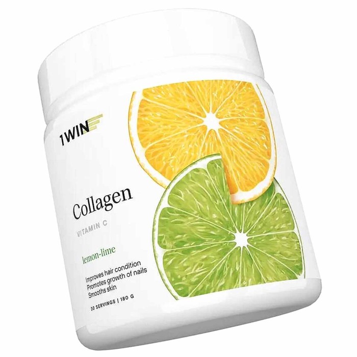 Бад 1Win Коллаген+ Vitamin C +Лимон-Лайм 180г банка
