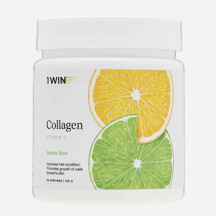 Бад 1Win Коллаген+ Vitamin C +Лимон-Лайм 180г банка